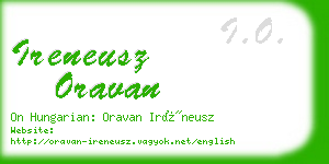 ireneusz oravan business card